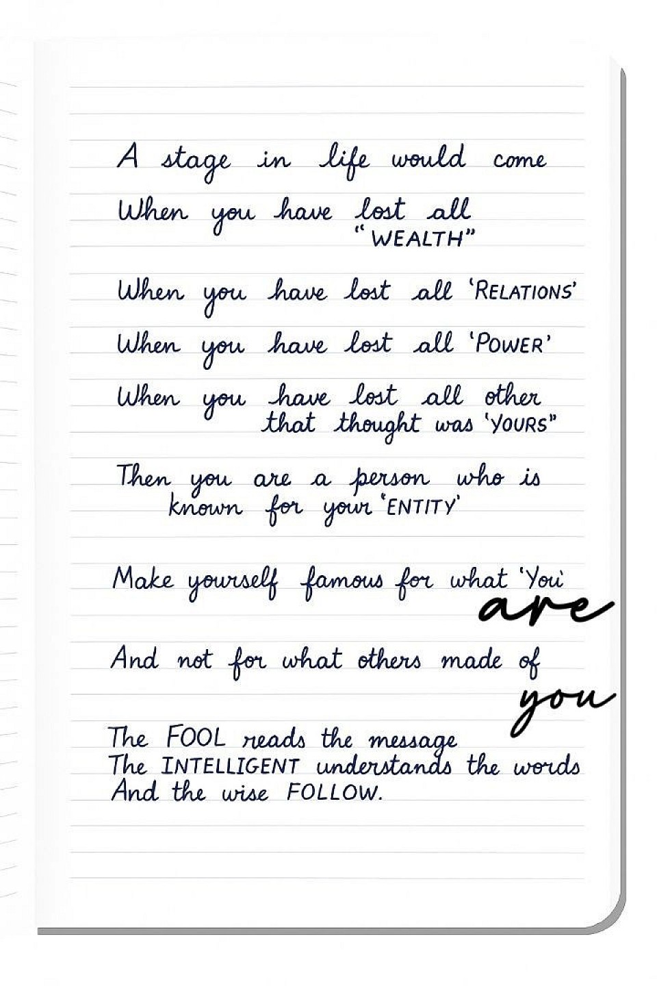 My words